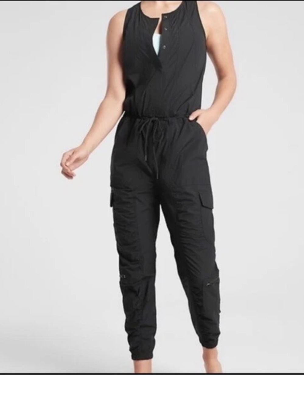 Athleta Canopy Parachute Romper in Black Size 2